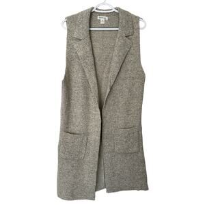 Monteau‎ Sleeveless Knit Cardigan with Pockets Size Large